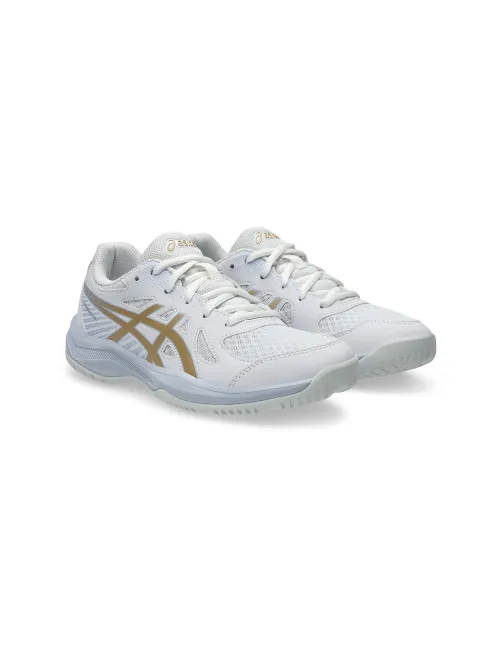Asics Upcourt 6 Gs Weiß/Gold Junior | Ofertas De Padel